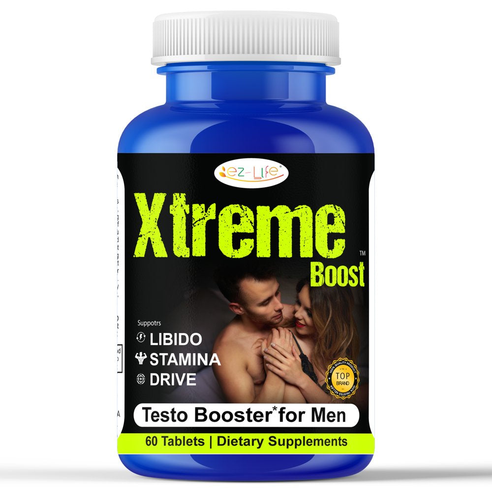 Men'S Testosterone Booster Supplement - Natural Muscle Builder Pills, Energy, Stamina & Libido - 60 Tablets