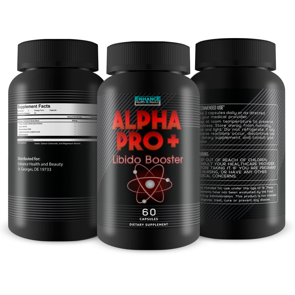 Alpha Pro+ Libido Booster & Energy Support - Libido Booster for Men - Alpha Pro Pills Are Specially Formulated to Support Male Energy and Support Increased Libido Max Results