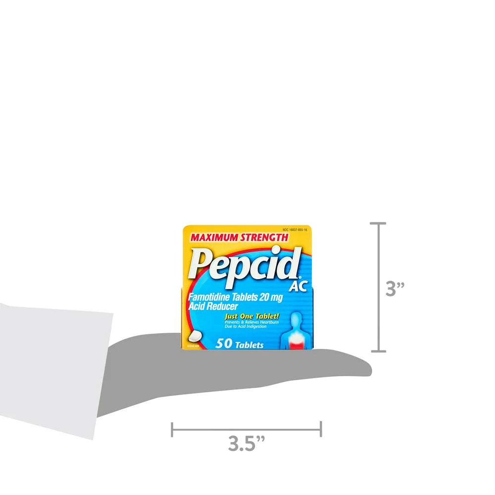 Pepcid AC Maximum Strength for Heartburn Prevention & Relief, 50 Ct