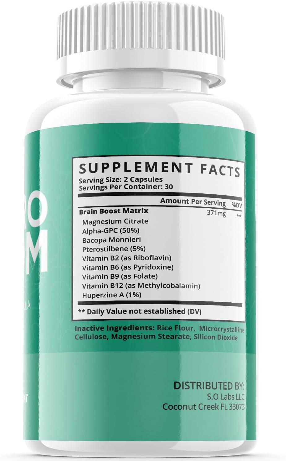 (1 Pack) Neuro Zoom - Brain Boost Supplement - Dietary Supplement for Focus, Memory, Clarity, Cognitive - Advanced Nootropic Support Formula for Maximum Strength - 60 Capsules - Nutricity.com.au