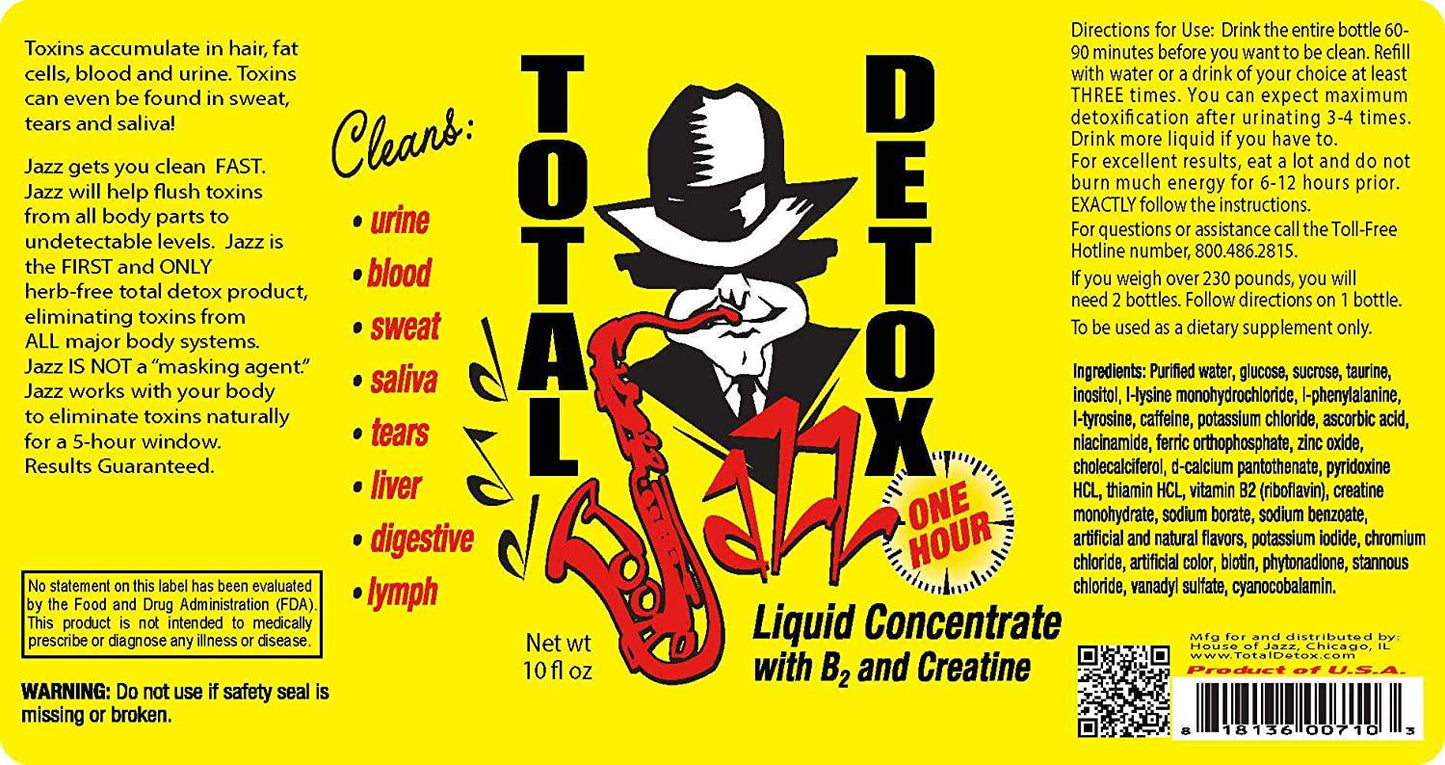 10oz Jazz Total Detox Liquid Concentrate with B2 and Creatine (Blue Rasberry) by JAZZ