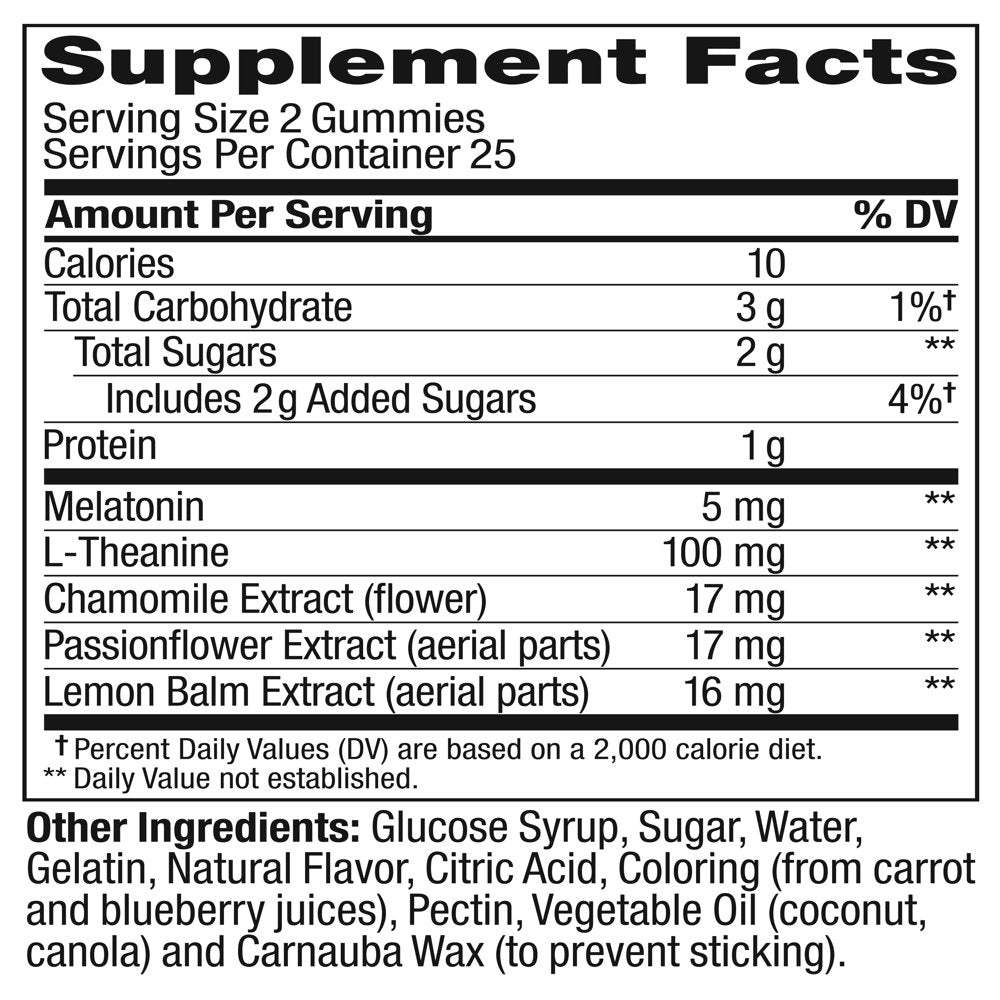 OLLY Extra Strength Sleep Gummy Supplement, 5Mg Melatonin, L Theanine, Blackberry, 50 Ct