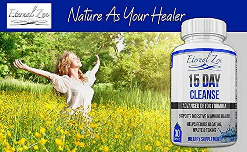 15 Day Colon Cleanser Detox with Extra Strength Herbs, Senna is a Fast Acting Natural Laxative for Constipation Relief - Whole Body Cleanse - 30 Capsules