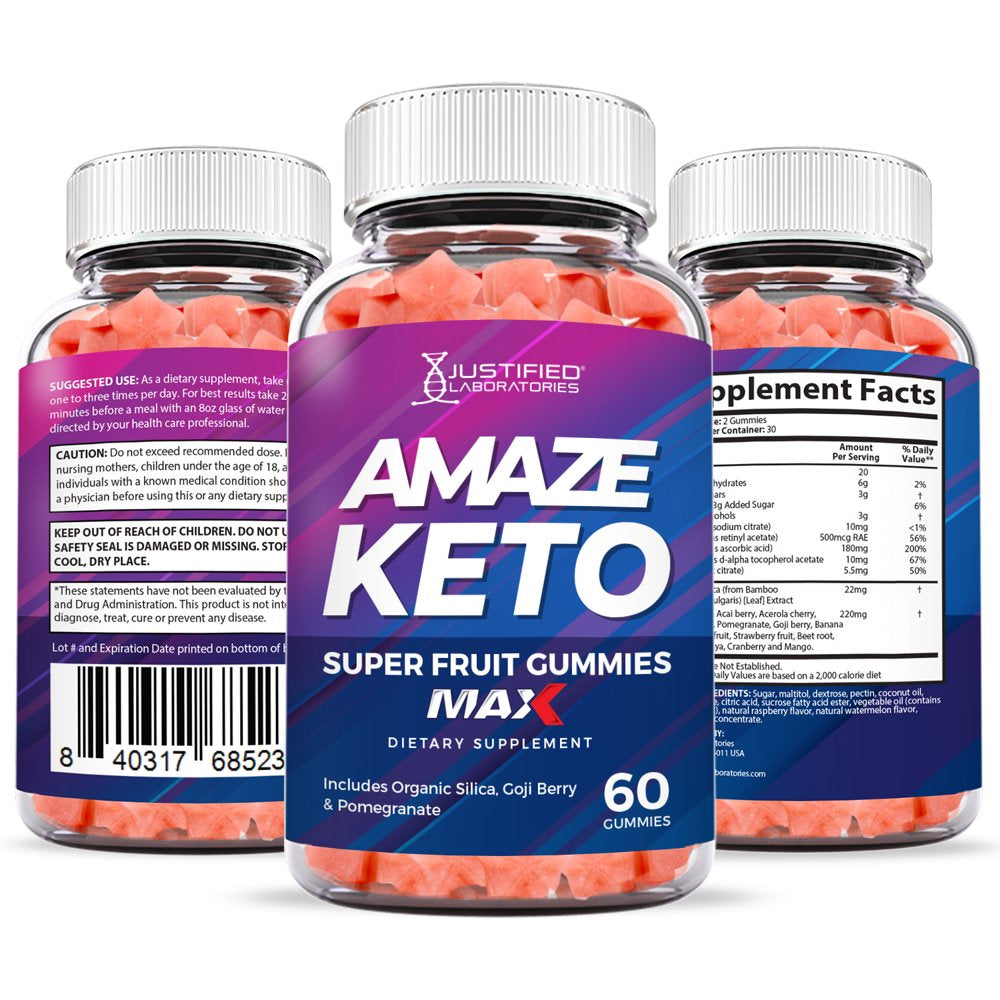 (10 Pack) Amaze Keto Max Gummies Dietary Supplement 600 Gummys - Nutricity.com.au