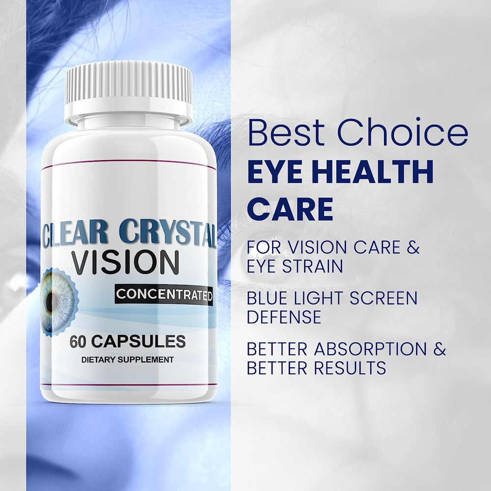 (2 Pack) Clear Crystal Vision - Revolutionary Advanced Vision Matrix Formula - Supports Healthy Vision - Dietary Supplement for Eyes Sight - 120 Capsules - Nutricity.com.au