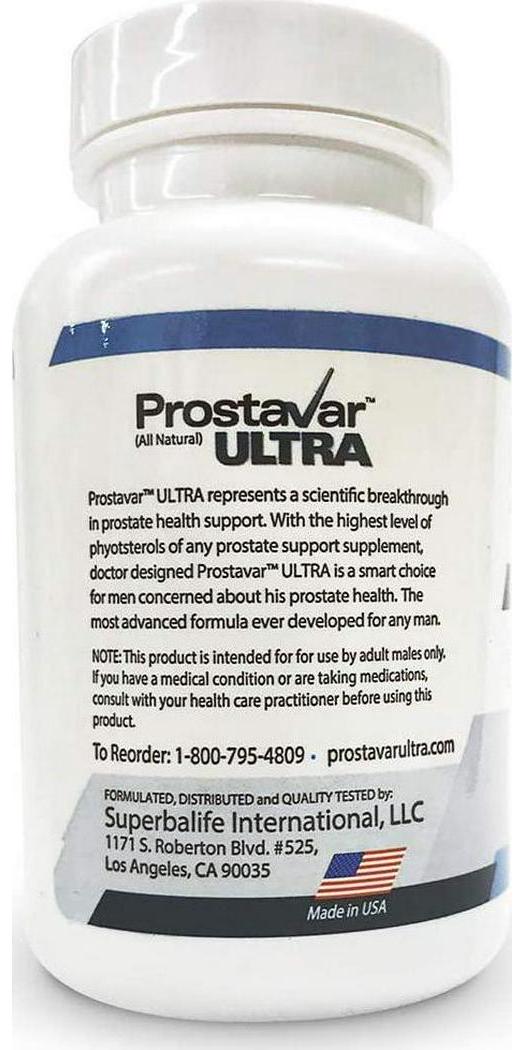 1 Bottle New Improve From Maker of Original Prostavar Ultra Prostate Support 625mg 90% Beta-Sitosterol and 320mg Saw Palmetto + Grape Seed Extract