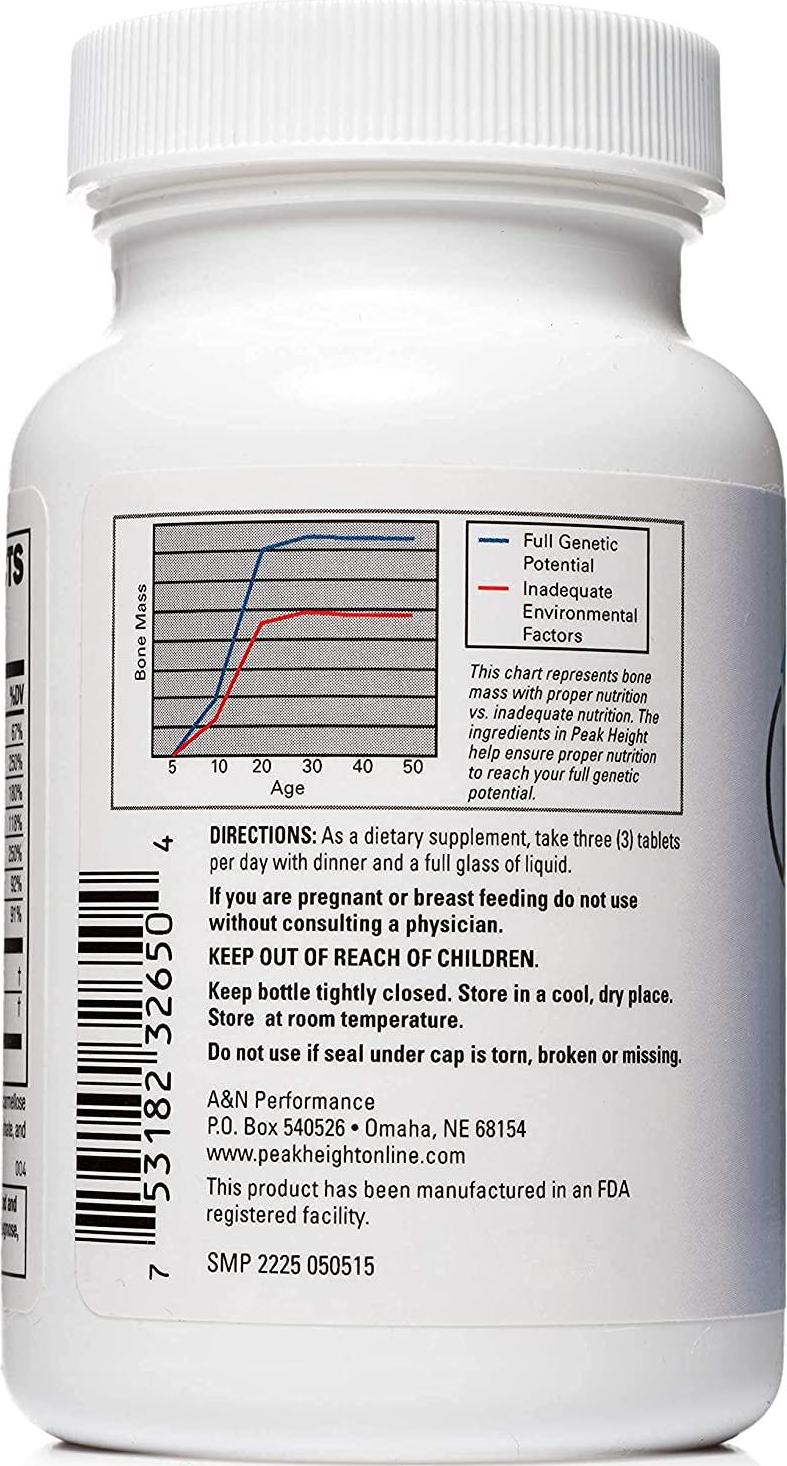 #1 Grow Taller Height Pill Supplement - Peak Height 12 Month Supply - Height Supplement - Doctor Recommended - How to Grow Taller 90 tablets (Pack of 12) - Nutricity.com.au