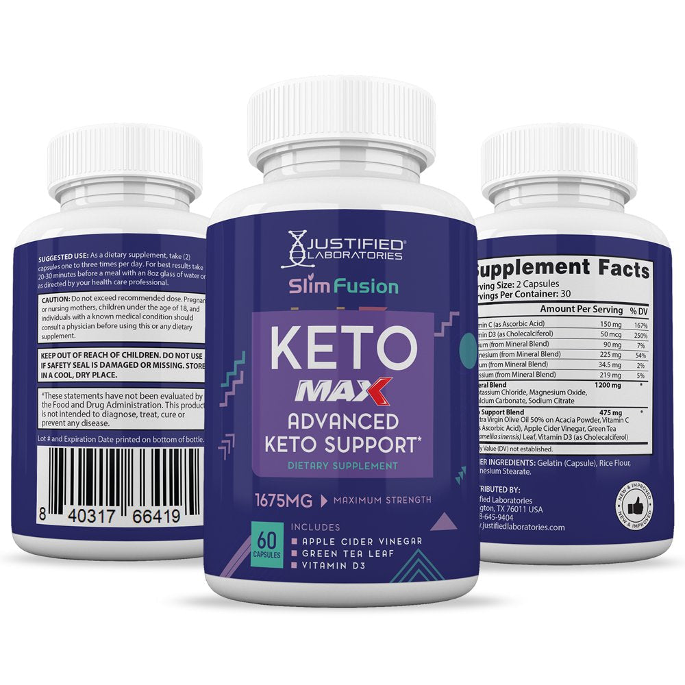 (10 Pack) Slim Fusion Keto ACV MAX Pills 1675Mg Alternative to Gummies Dietary Supplement 600 Capsules - Nutricity.com.au