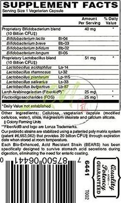 20 Billion CFU 9 Strain, Multi-Probiotic 30-Vegcaps -Sustained Release Technology, Resist Stomach Acid, Shelf Stable - Support for Healthy Digestion and Intestinal Ecology Favorable Intestinal Flora