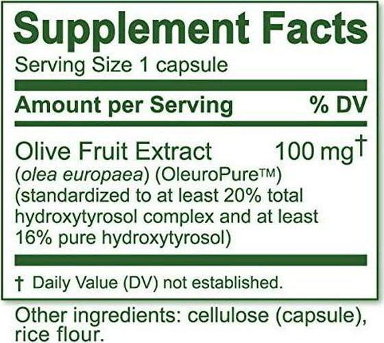 20% Hydroxytyrosol ComplexTM Olive Fruit Extract - Super Strength 100% Grown and Extracted in Spain. 100 mg, 90 Capsules. from Island Nutrition, The Maker of Real European Olive Leaf Extract.