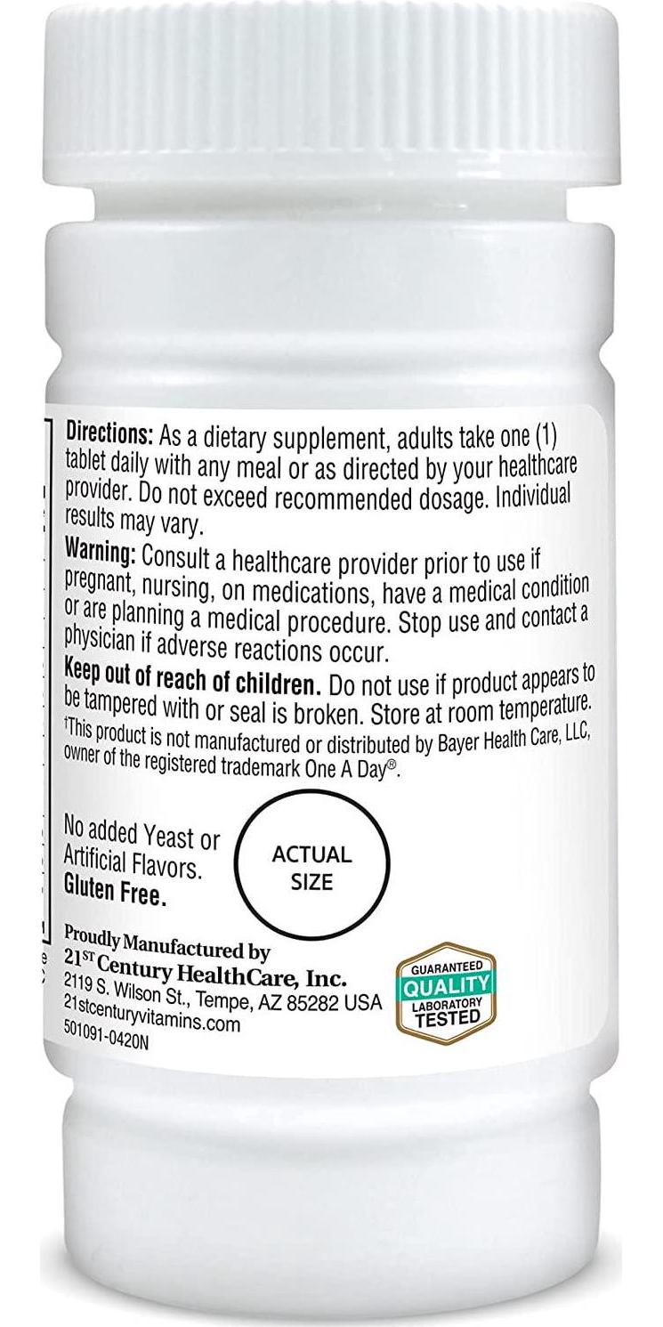 21st Century One Daily Essential Tablets, 100 Count