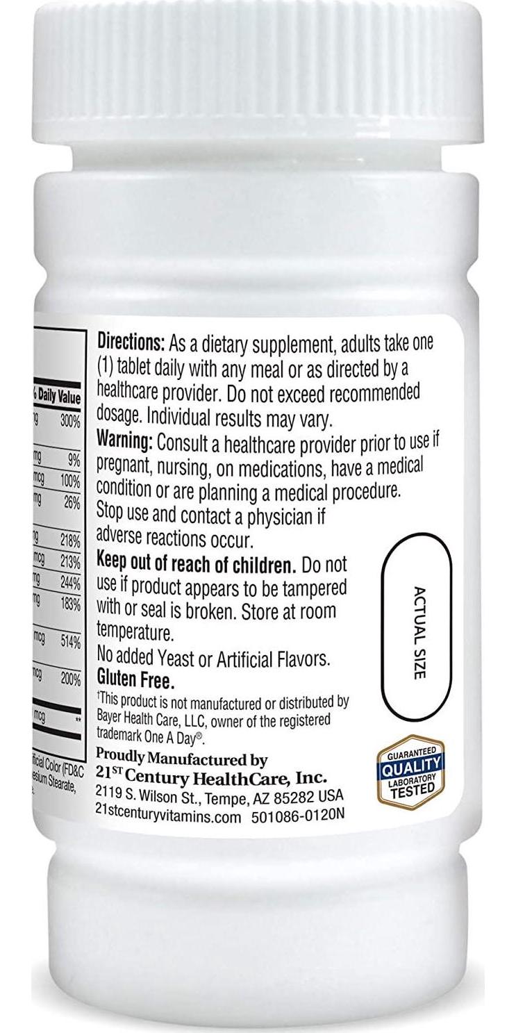 21st Century One Daily Men's 50+ Tablets, 100 Count