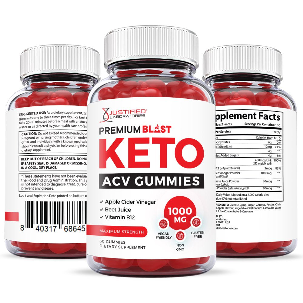 (10 Pack) Premium Blast Keto ACV Gummies 1000MG Dietary Supplement 600 Gummys - Nutricity.com.au