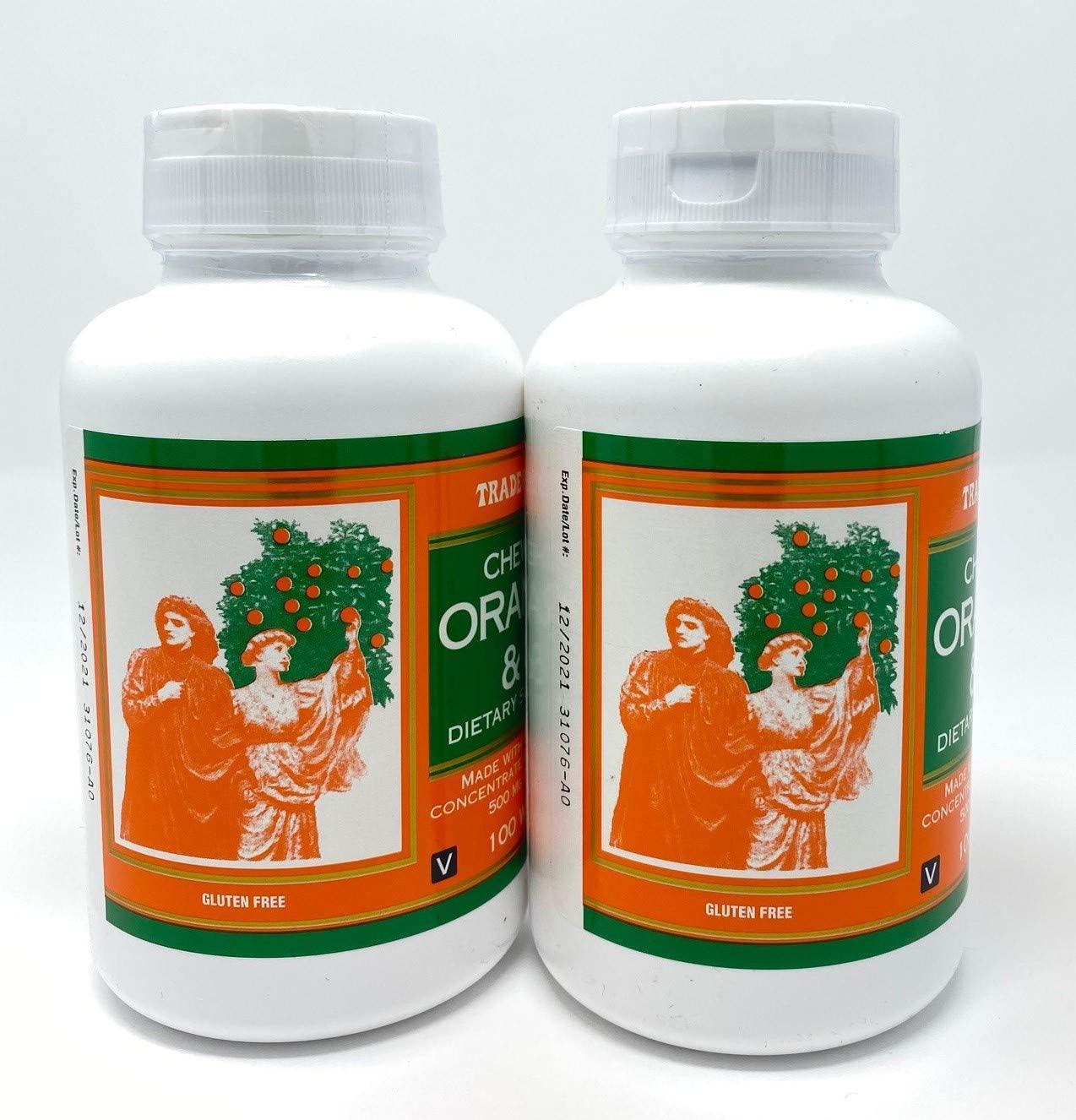 2 Bottles Trader Joe's Chewable Oranges and C Dietary Supplement