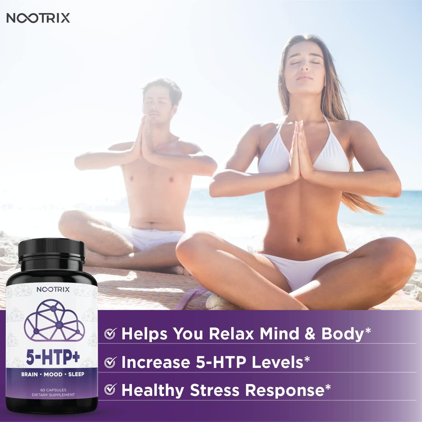 (2-Pack) 5-HTP+ 200mg Plus Calcium - 99% Purity - Premium Serotonin Mood Booster - Rapid Stress Response and Healthy Sleep Cycles - Non-GMO, Gluten Free - Nutricity.com.au