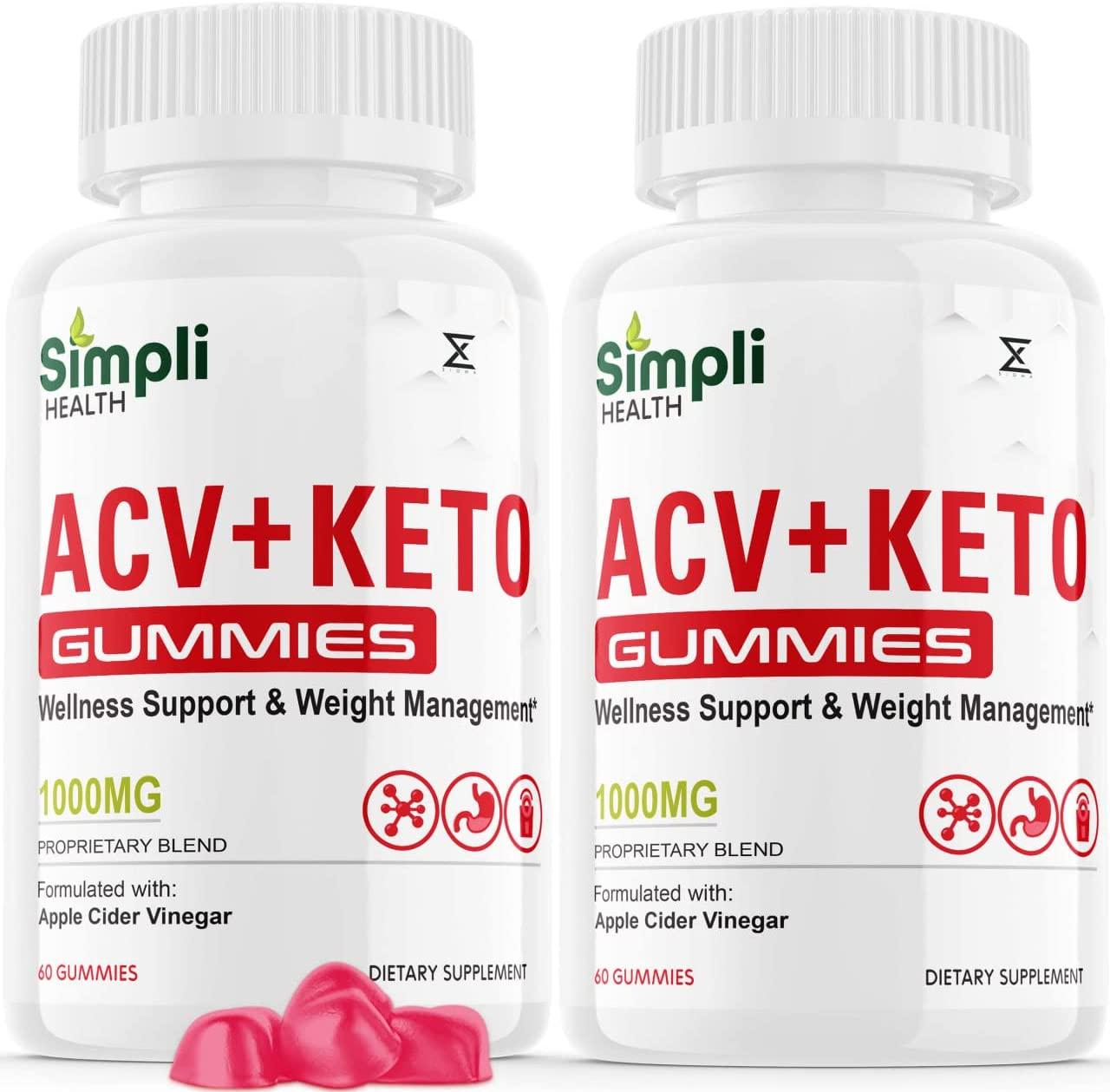 (2 Pack) ACV Ketos Simpli Health, Simpli ACV Ketos Gummies, Simpli ACV+Keto AVC ACVT Ket Gummies, Simpli ACV+Kato Simplihealth ACV+Kero Gummies, Simply AC Plus ACT Acc Gummis (120 Gummies) - Nutricity.com.au