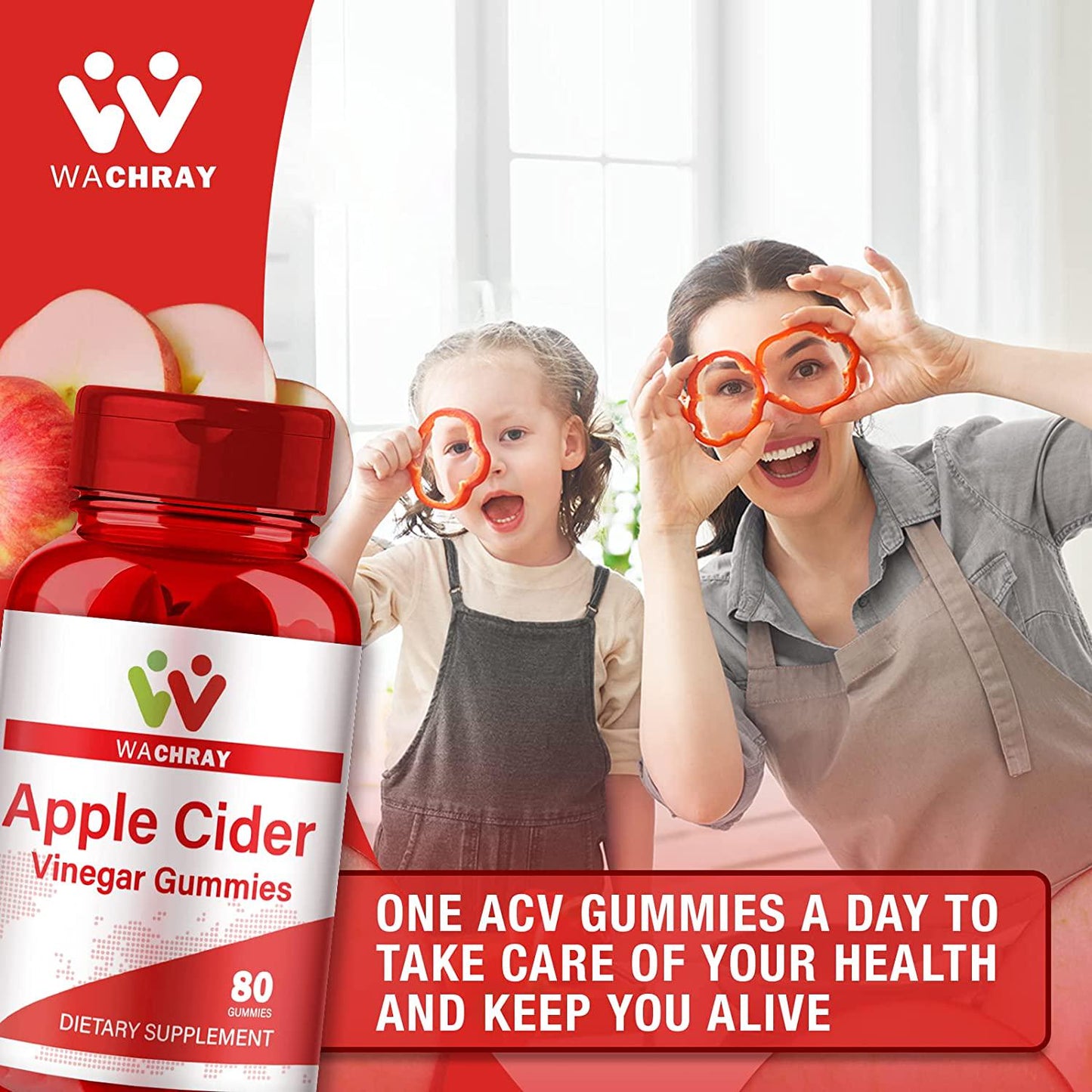 2-Pack Organic Apple Cider Vinegar Gummies ACV Gummy with Mother for Adults and Kids Supports Digestion, Detox and Cleanse Energy Boost and Gut Health Rich in Vitamin B9, B12