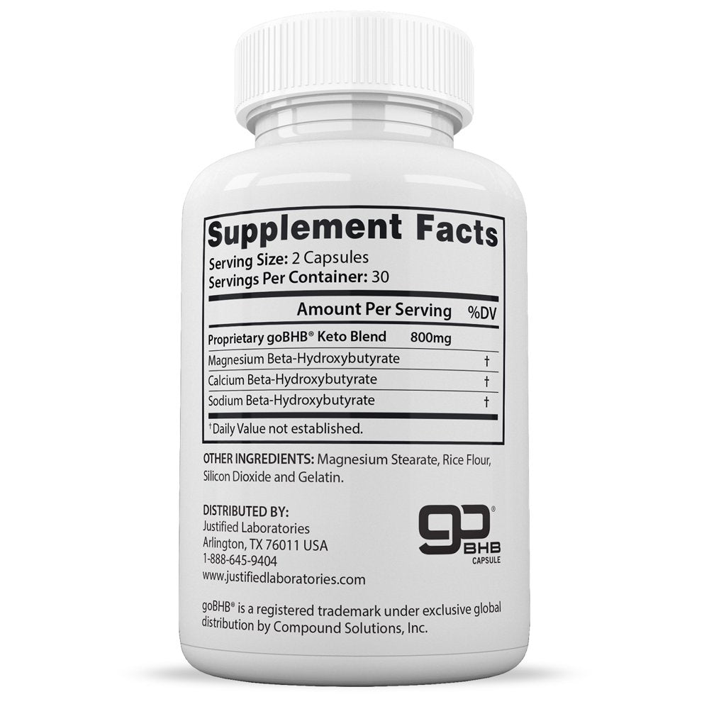 (10 Pack) Justified Laboratories Lifestyle Keto Pills Gobhb® Supplement 600 Capsules - Nutricity.com.au