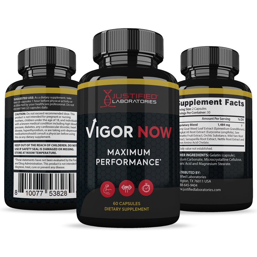 (2 Pack) Vigor Now Max Men’S Health Supplement 1600Mg 120 Capsules - Nutricity.com.au