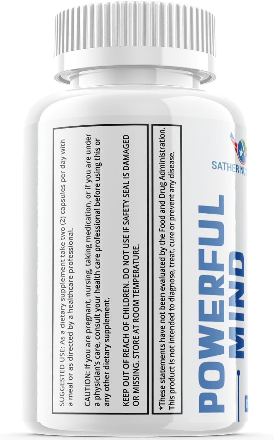 (2 Pack) Powerful Mind - Brain Boost Supplement - Dietary Supplement for Focus, Memory, Clarity, Cognitive - Advanced Nootropic Support Formula for Maximum Strength - 120 Capsules - Nutricity.com.au