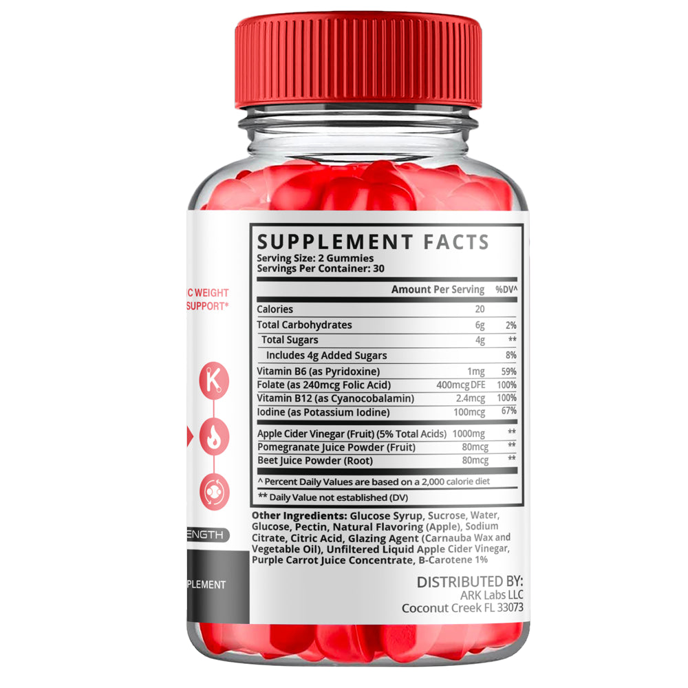 (1 Pack) Vista Keto ACV Gummies - Apple Cider Vinegar Supplement for Weight Loss - Energy & Focus Boosting Dietary Supplements for Weight Management & Metabolism - Fat Burn - 60 Gummies - Nutricity.com.au