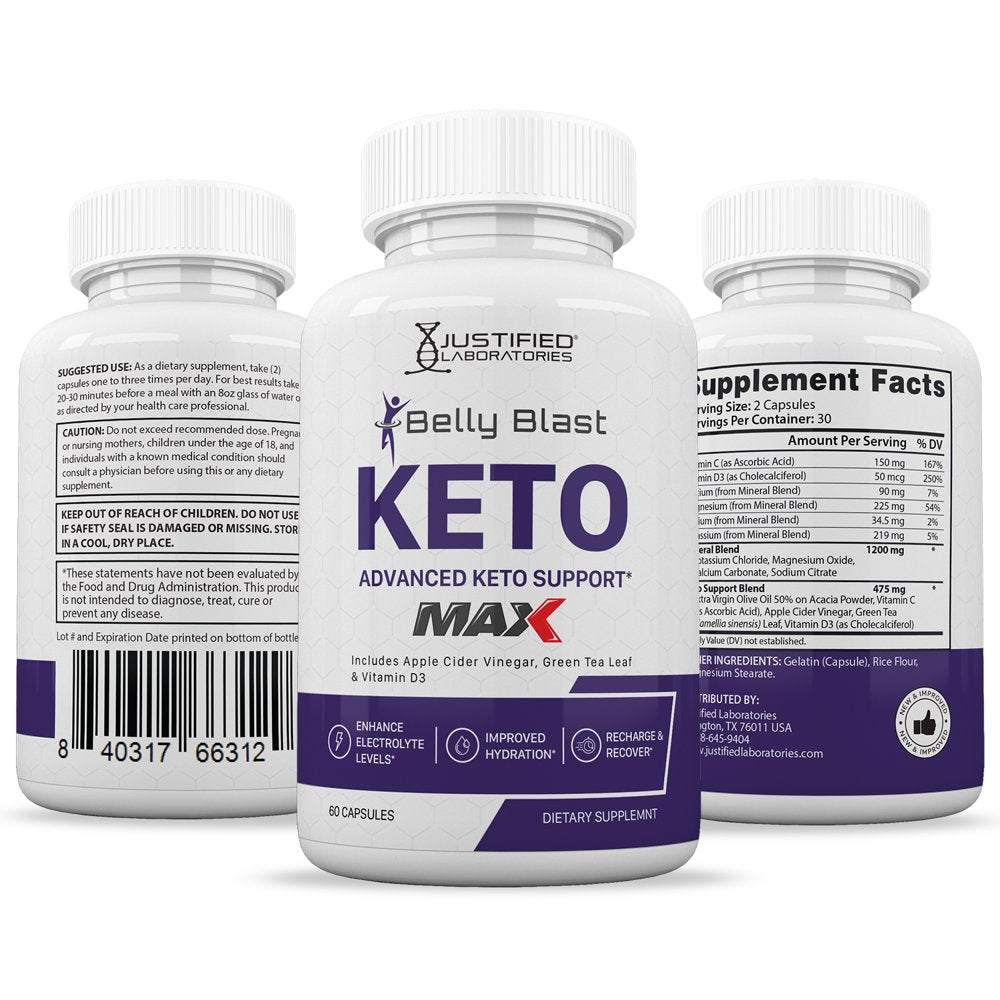 (10 Pack) Belly Blast Keto ACV MAX Pills 1675Mg Alternative to Gummies Dietary Supplement 600 Capsules - Nutricity.com.au