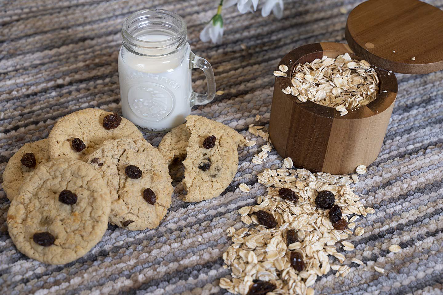 321glo Collagen Protein Cookies, Soft-Baked Cookies, Low Carb and Keto Friendly Treats for Women, Men, and Kids (6-PACK, Oatmeal Raisin)