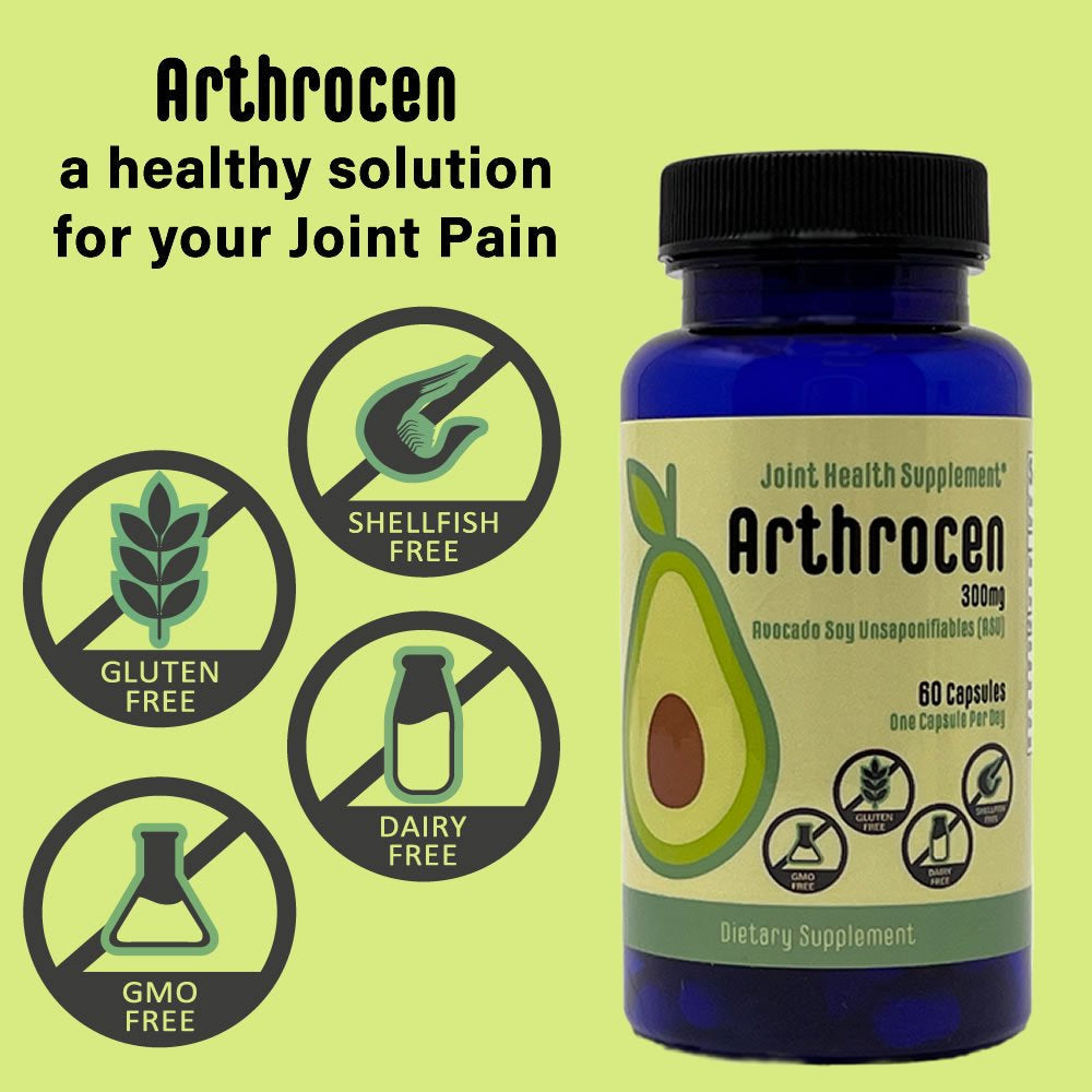 Arthrocen Joint Health Supplement, 300Mg Avocado Soy Unsaponifiable, 60 Day Supply, One Capsule per Day (12 Months), Bone Strength Supplements