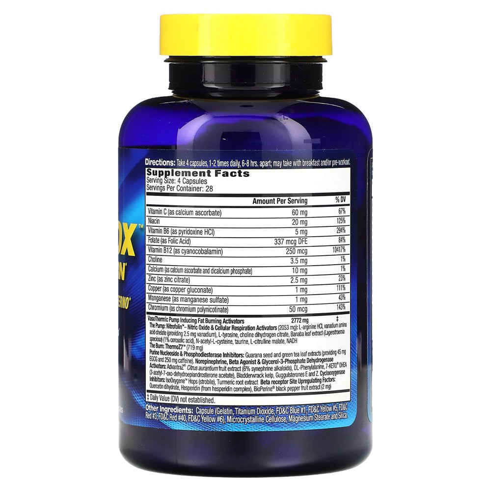 Maximum Human Performance MHP Anadrox Pump & Burn, 112 Ea