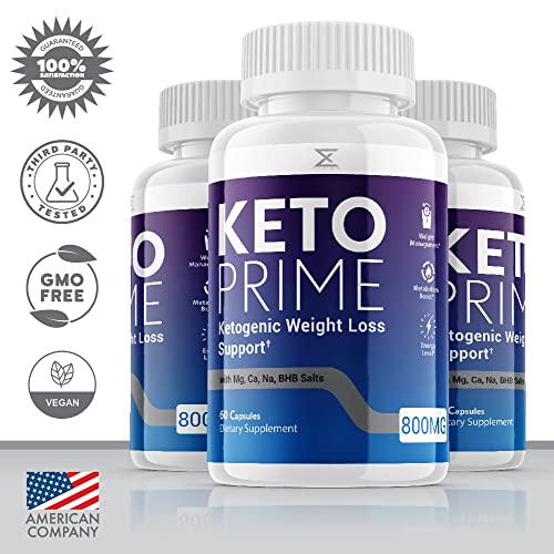 (3 Pack) Keto Prime, Keto Prime Pills Shark 800 mg Tank, Keto Prime Pills 800 mg, Keto Prime Ketogenic Weight Loss, Prime Keto Pills, Ketoprime Advanced Supplement (180 Capsules) - Nutricity.com.au