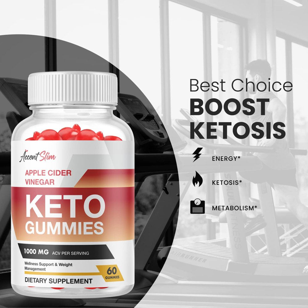 (2 Pack) Accent Slim Keto ACV Gummies - Supplement for Weight Loss - Energy & Focus Boosting Dietary Supplements for Weight Management & Metabolism - Fat Burn - 120 Gummies - Nutricity.com.au