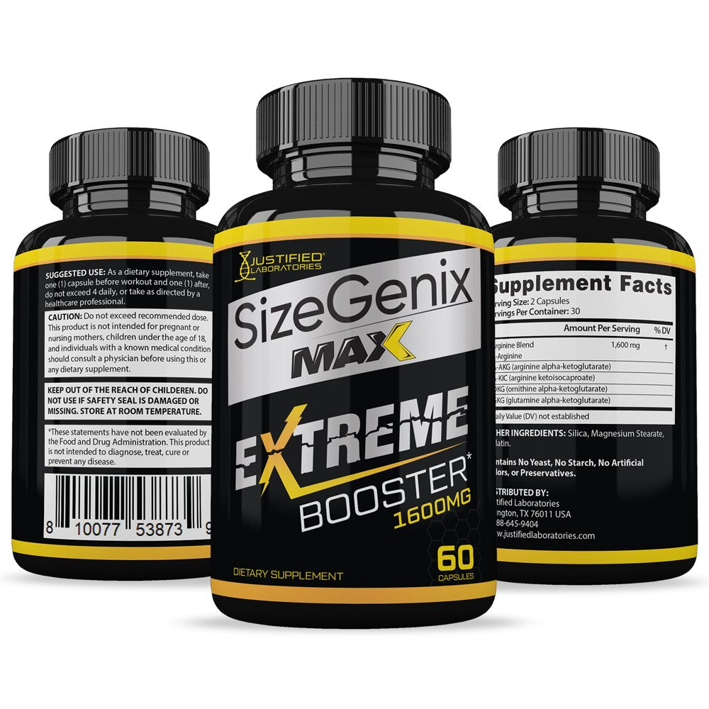 (10 Pack) Sizegenix Max Men’S Health Supplement 1600Mg 600 Capsules - Nutricity.com.au