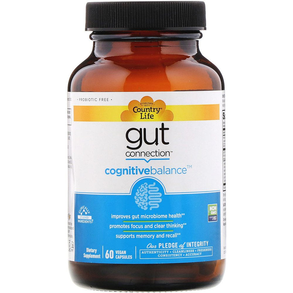 Country Life Gut Connection, Cognitive Balance, 60 Vegan Capsules
