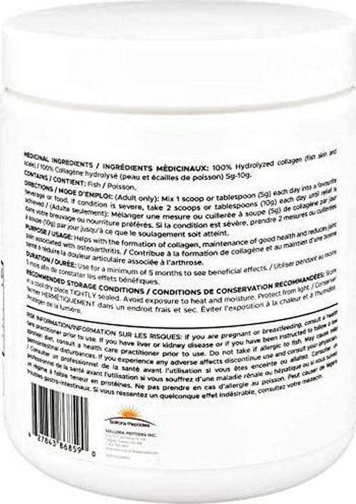 4 Tubs DeepMarine Collagen 100% Canadian Made Collagen Peptides, Wild-Caught Collagen Powder, Hydrolyzed Marine Collagen - 120 Day Supply - Gluten-Free, Tasteless, Odourless, Keto and Paleo Friendly