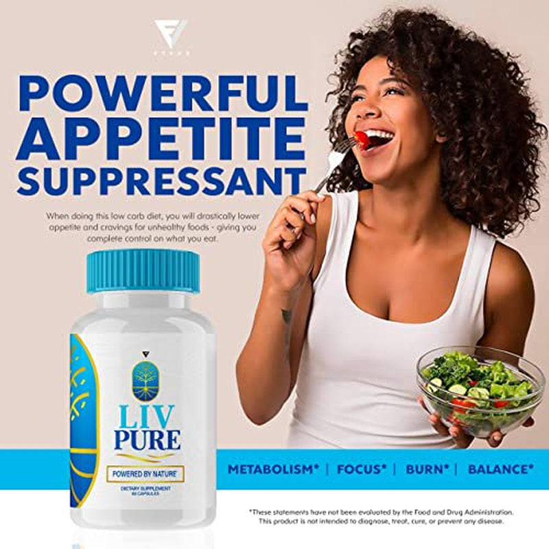 (3 Pack) Liv Pure Weight Loss Pills, Liv Pure Liver Detox Management Capsules Supplement, Livpure Advanced Formula Health Support - Live Pure Detox Stomach Cleanse Livepure (180 Capsules) - Nutricity.com.au
