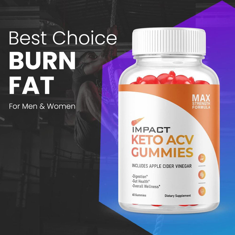 (2 Pack) Impact Keto ACV Gummies - Supplement for Weight Loss - Energy & Focus Boosting Dietary Supplements for Weight Management & Metabolism - Fat Burn - 120 Gummies - Nutricity.com.au