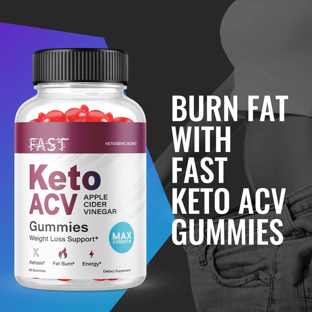 (1 Pack) Fast Keto ACV Gummies - Supplement for Weight Loss - Energy & Focus Boosting Dietary Supplements for Weight Management & Metabolism - Fat Burn - 60 Gummies - Nutricity.com.au