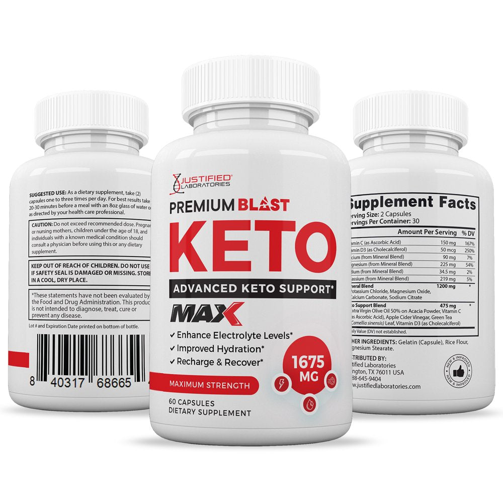(2 Pack) Premium Blast Keto ACV MAX Pills 1675Mg Dietary Supplement 120 Capsules - Nutricity.com.au