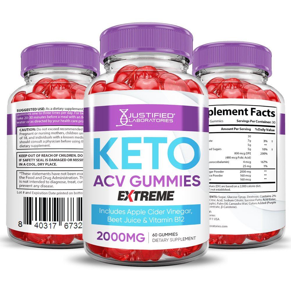 (2 Pack) Generic Keto Extreme ACV Gummies 2000Mg Dietary Supplement 120 Gummys - Nutricity.com.au