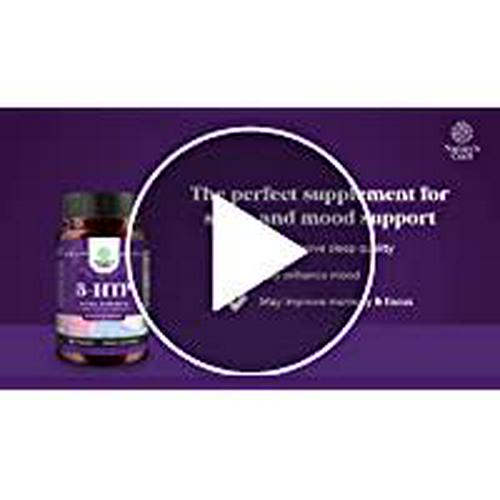 5 HTP Supplement 5-Hydroxytryptophan - 5HTP 100mg Gentle Herbal Sleep Supplement and Mood Enhancer - 5-HTP 100 mg Mood Support Supplement and Sleep Support Capsules from Griffonia Simplicifolia