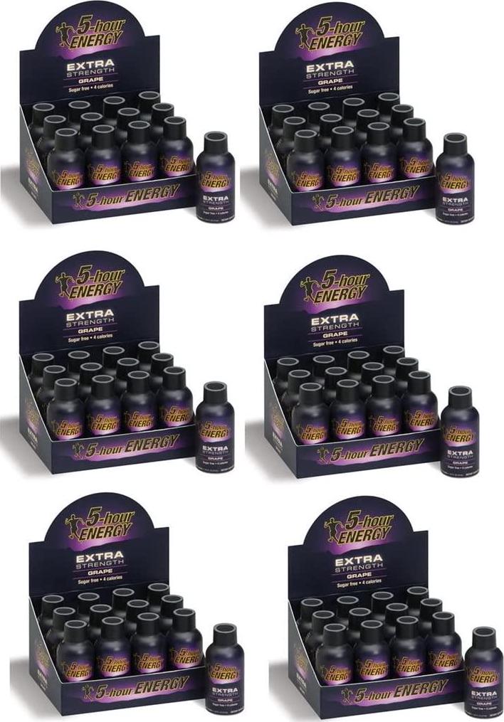 5 Hour Energy Shot Extra Strength Grape- 72 Pack of 2 Ounce Bottles