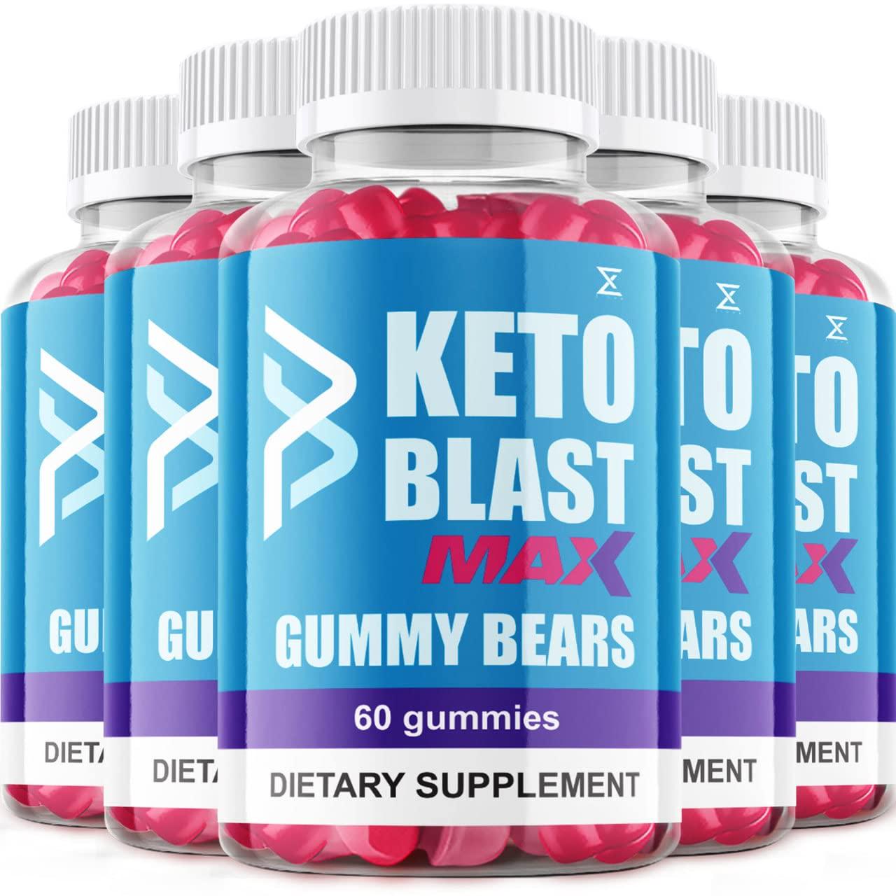 (5 Pack) Ketos Blast Gummies, Ketos Blast Gummy Bears, Ketos Blast 800mg Shark Gummi Tank Bears, Ketos Blast Gumies Opra Oprah, Ketoblast Pills (300 Gummies)