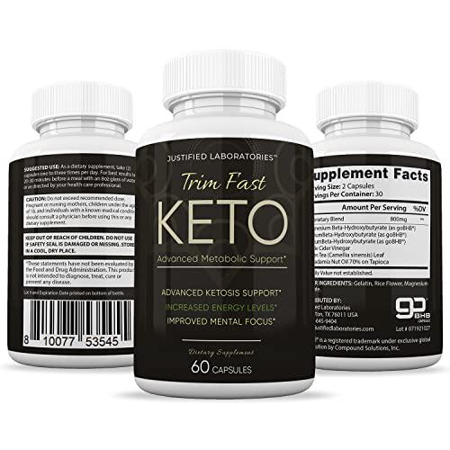 (5 Pack) Trim Fast Keto Pills Includes Apple Cider Vinegar goBHB Exogenous Ketones Advanced Ketogenic Supplement Ketosis Support for Men Women 300 Capsules
