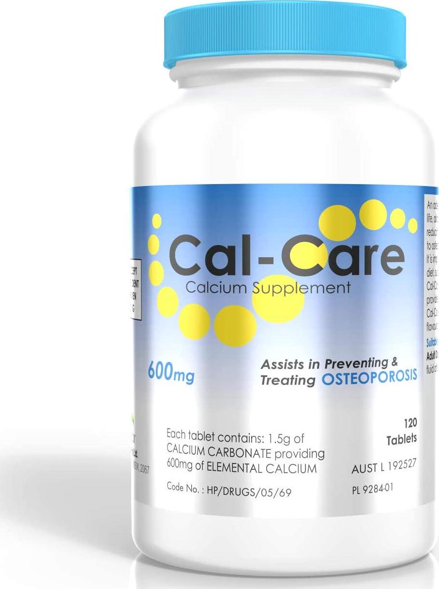 600mg Calcium Supplement Tablets, 120 count