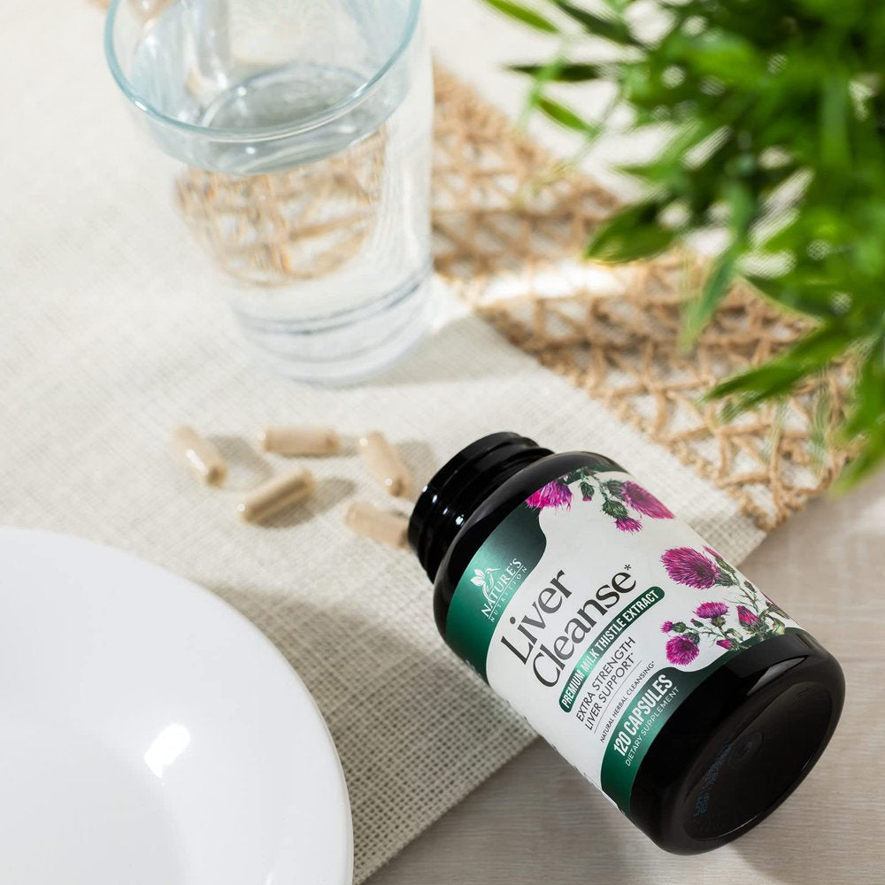 Gentle Liver Cleanse Detox & Repair Formula - Herbal Liver Support Supplement: Milk Thistle with Silymarin, Artichoke Extract, Dandelion, Beet, Chicory Root, & Turmeric for Liver Health - 120 Capsules