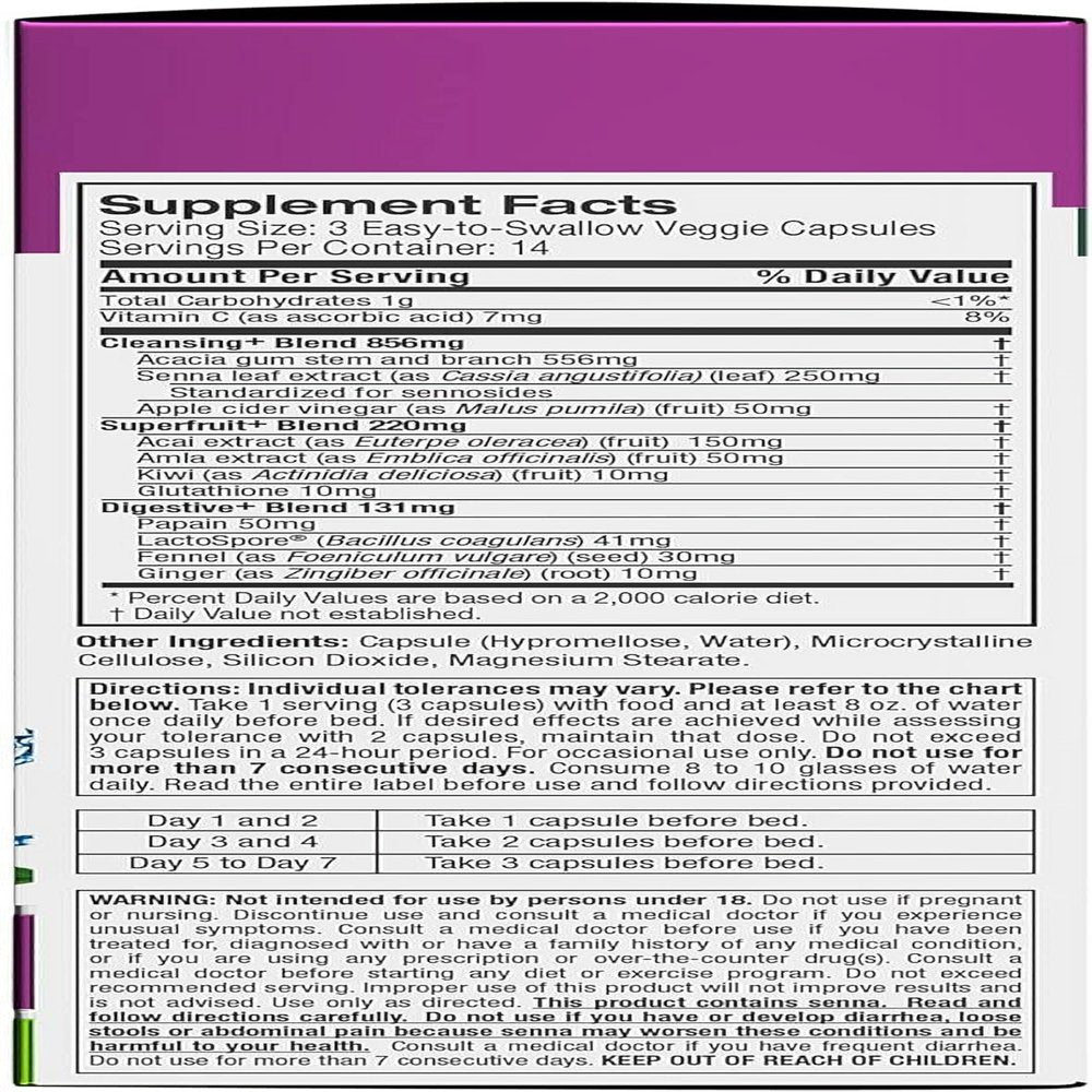 Fast-Absorbing Organic 7-Day Colon Cleansing & Natural Detox Supplement (42 Ct)