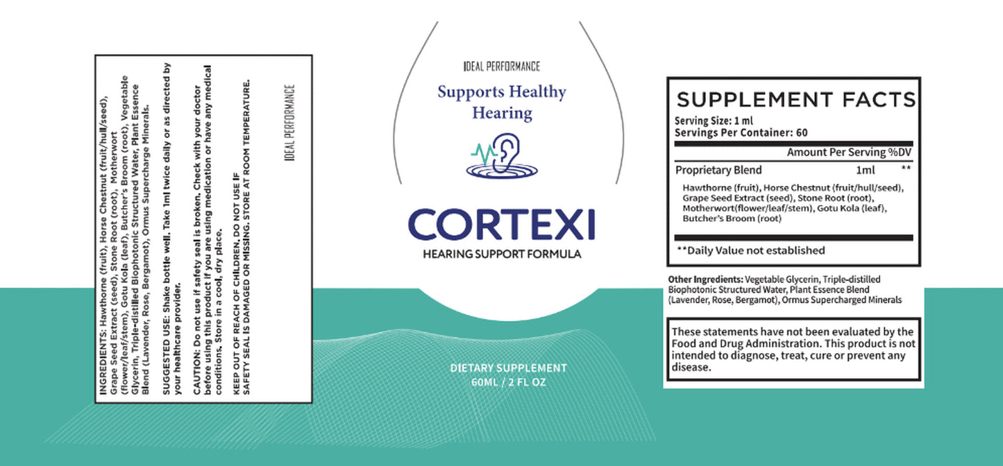 Cortexi Hearing Support Formula Dietary Supplement Drops, 5 Pack