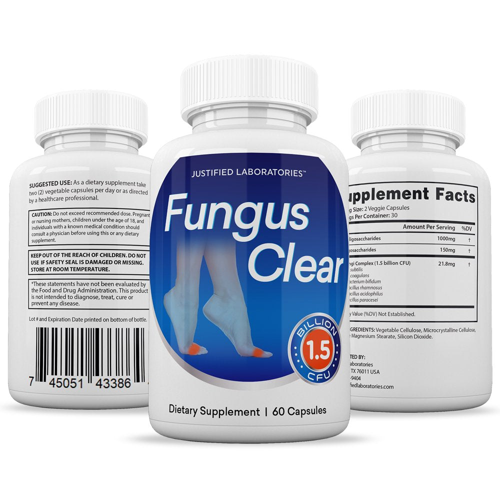 (3 Pack) Fungus Clear Probiotic 1.5 Billion CFU Supplement Pills Toenail Fungus Treatment 180 Capsules - Nutricity.com.au