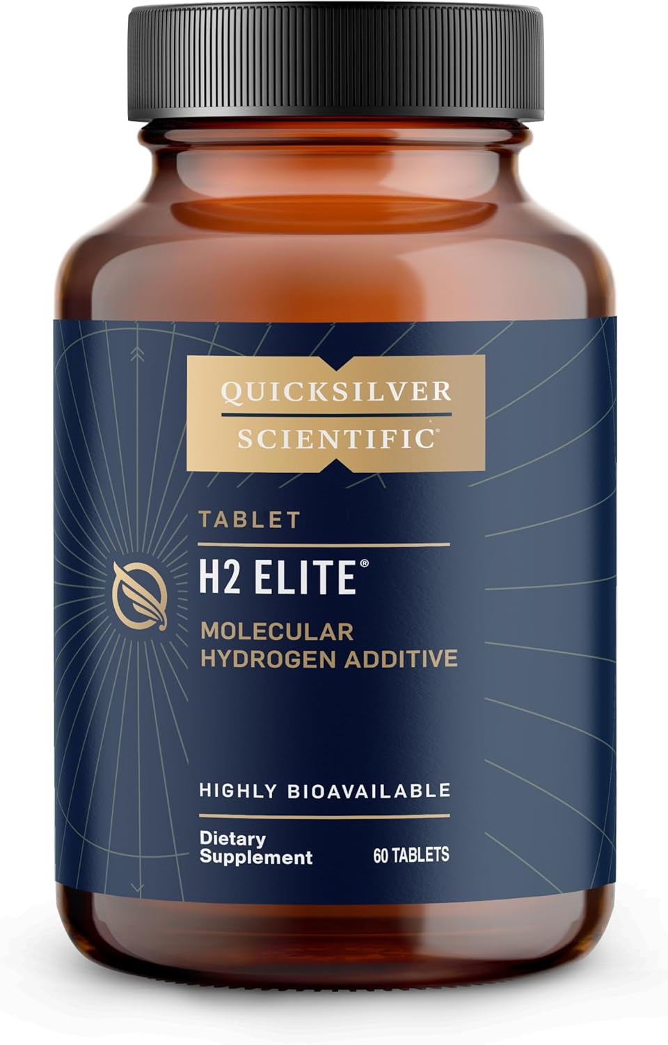 Quicksilver Scientific H2 Elite Tablets - High Dose Molecular Hydrogen Water Additive for Energy Support, Perfect for Open Containers - Antioxidant Hydrating Drink (60 Dissolving Tablets)