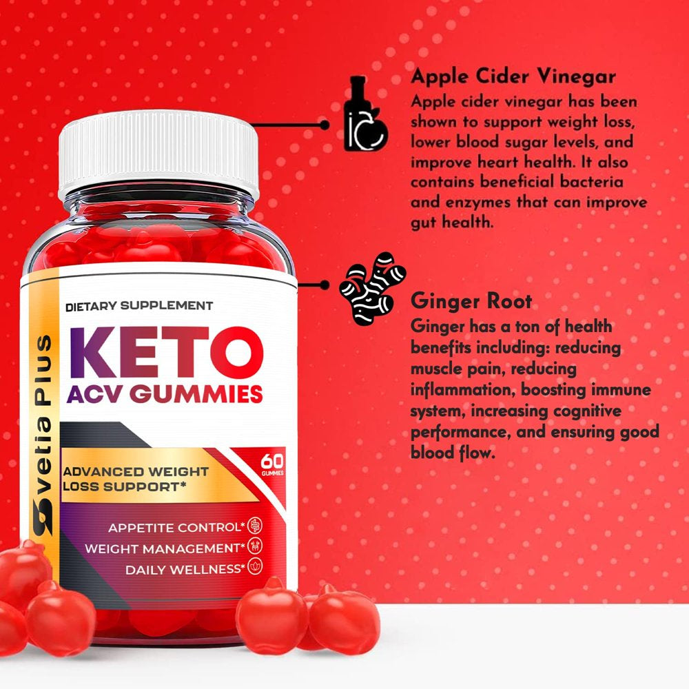 (2 Pack) Vetia plus Keto ACV Gummies - Supplement for Weight Loss - Energy & Focus Boosting Dietary Supplements for Weight Management & Metabolism - Fat Burn - 120 Gummies - Nutricity.com.au